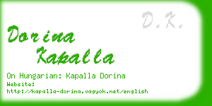 dorina kapalla business card